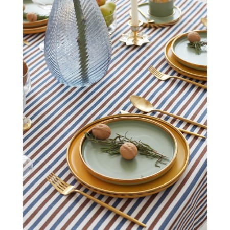 Baby Dolyana 145x145cm, strip color blue-brown, 100% p/e, matting, 200 g/m-3