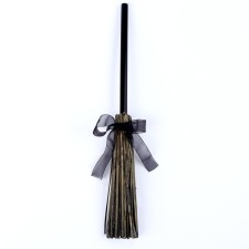 Broom witch 37cm, black color
