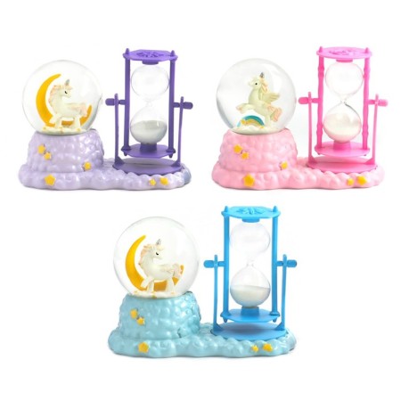 Sanding clock "Unicorn", souvenir, with backlight, 17 x 8.6 x 13 cm, mix