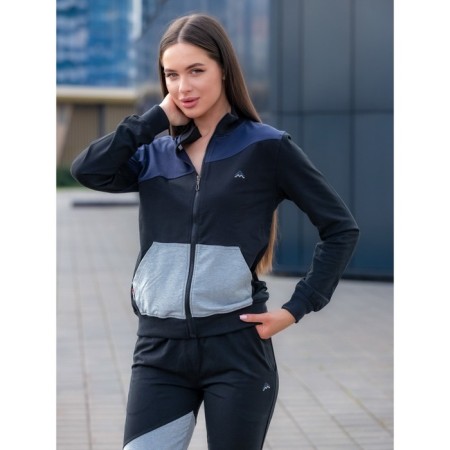 Female Female Suit, Size 44, Black Color, Blue-8