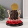 Polystone souvenir "Lakshmi in the lotus" Red 14.5x14.5x17.5 cm