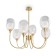 Suspended lamp Maytoni Mod016PL-06BS, 6HE14, 60W, 95x95x85.7 cm, brass color