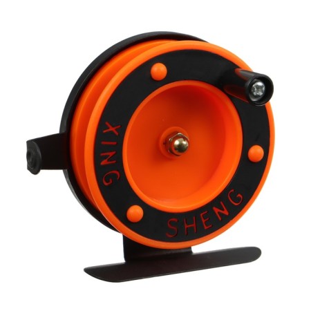 Inertial coil, plastic metal, diameter 6.5 cm, guide, black-orange, 701d-5