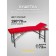 Cosmetological couch with a face-stro-stroong face opening, three-section, size 190 × 70 × 73 cm, red color