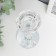 Glass of glass for 1 candle "Spiral with pebbles" 16x7x7 cm