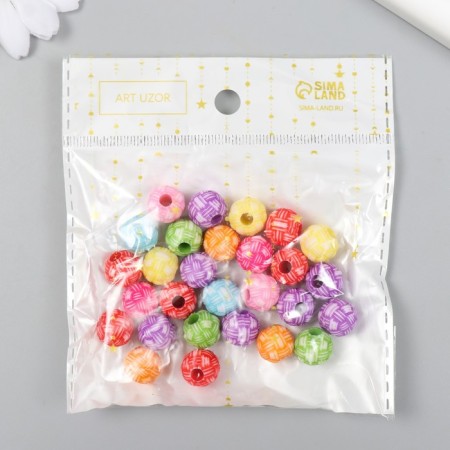 Beads for creativity plastic "stitches" Color d = 1.1 set 20 g-3