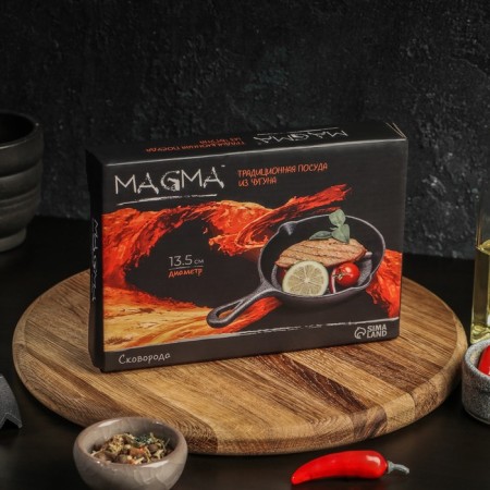 Cast iron pan Magma "Wilfred", 13.5 × 3.5 cm, with 2 plums and a cast -iron handle-5