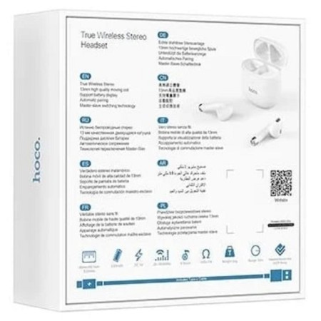 Hoco ES56 wireless headphones, inserts, TWS, BT 5.1, 30/320 mAh, white-6