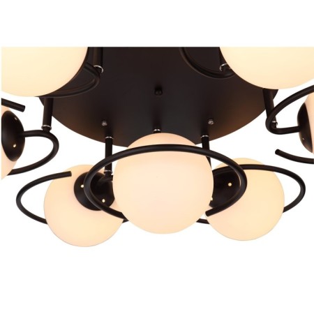 Ceiling EVOLUCE lamp. SL418.402.07. Galio. 7x60 watts, E27, 93x93x30 cm, black color-5
