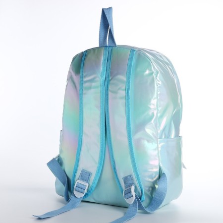 Youth backpack on lightning from textiles, blue color-3