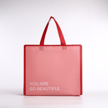 Bag without fastening, pink color-1