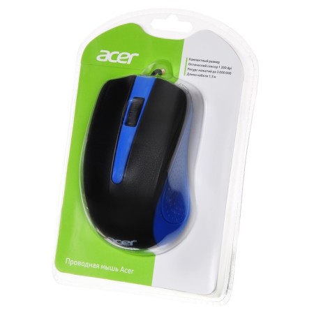 Acer OMW011 Black/Blue Optical Mouse (1200DPI) USB (3but)-8