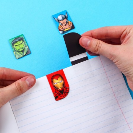 A postcard with magnetic bookmarks "Real Hero", Avengers, 4 pcs.-3