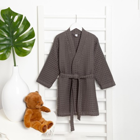 Waffel Baby Broke I "BOHO" size 34 (122-128 cm) color is light gray, 100% cotton 290 g/m2-8