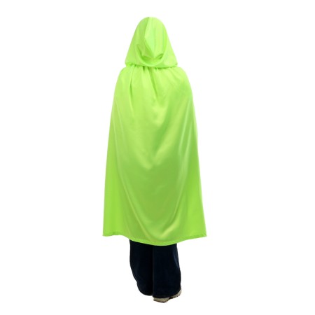 Carnival cloak adult, atlas, color light green length 120cm-2