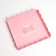 Cookie box, confectionery packaging with PVC lid, “eat me and smile”, 21 x 21 x 3 cm