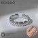 Ring "Trend" emoticons, silver color, dimensionless