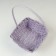 Wicker basket, 21.6 x 21.6 x 10/38 cm, purple, bamboo