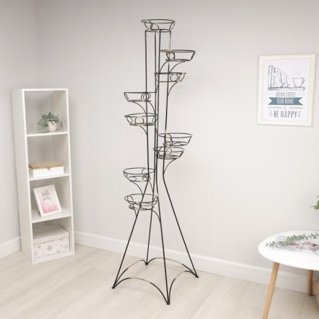 Flower stand "Tower", d = 17 cm, black color-1