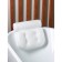 The bathroom pillow is spa premium, on suction cups, white color