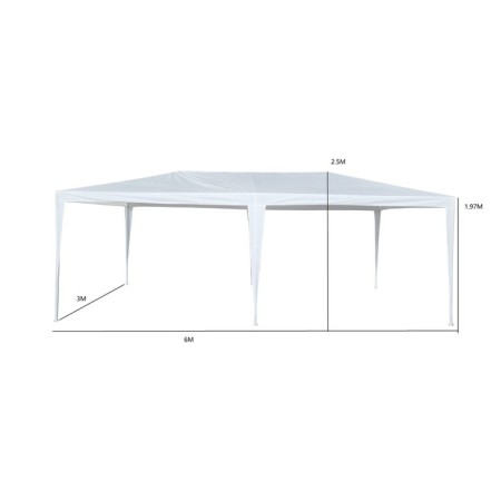 Sadovy tent 6*3m white, open-1