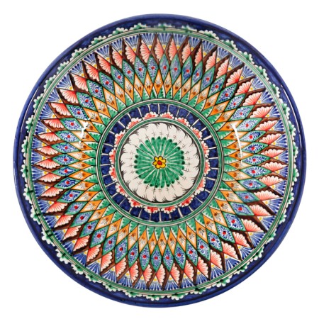 Largan Rishtan ceramics "Patterns", 33 cm, deep, blue-4