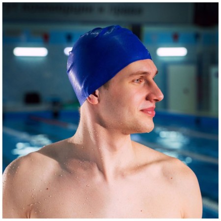 Hat for swimming adults Onlytop, rubber, girth 54-60 cm-3