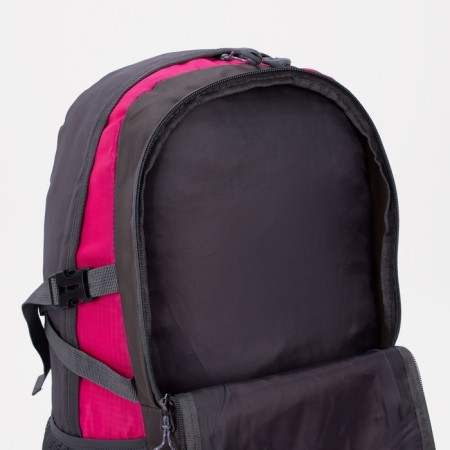Tourist backpack with a zipper 40 l, 3 pockets, raspberry color-3