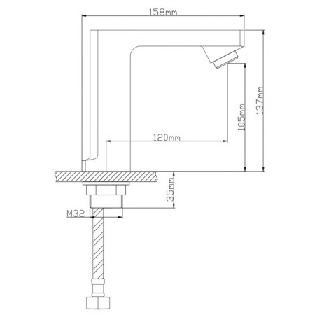 BOOU LT254AC/DC shell mixer, sensory, brass, chrome-4