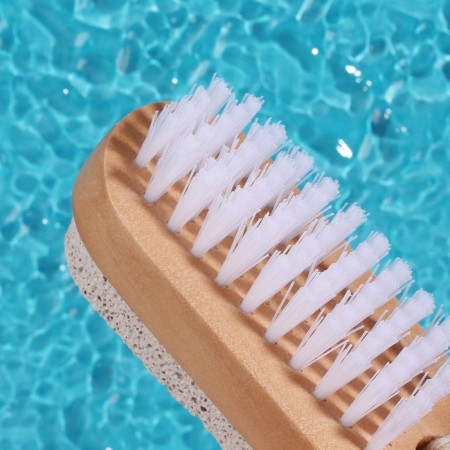 Pumse for pedicure with a brush, with a suspension, artificial bristles, 9.5 × 4 cm, in a box, brown color-7