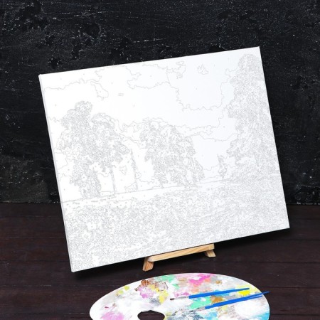 Picture on numbers on a canvas with a subframe "rye" Ivan Shishkin, 40 x 50 cm-2