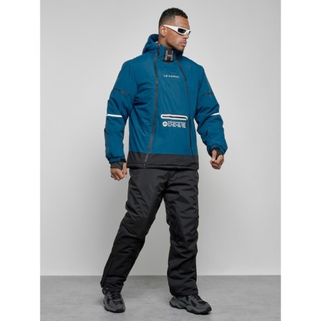 Ski costume male winter, size 56, blue color-2