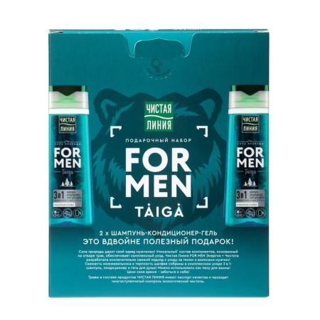 Gift set Pure Taiga line: Contractor shampoo, 250 ml + shower gel, 250 ml-3