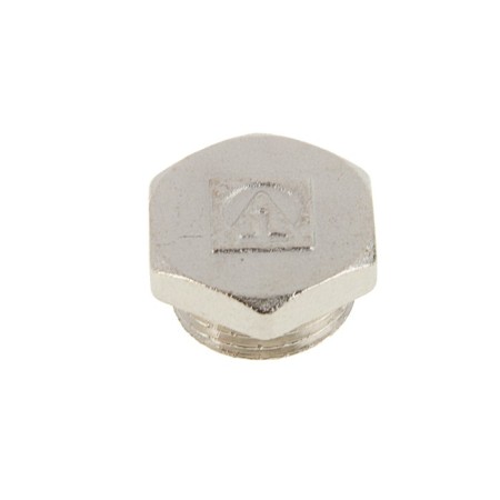 Plug Valtec, 1/2 ", outer thread, nickel -plated brass
