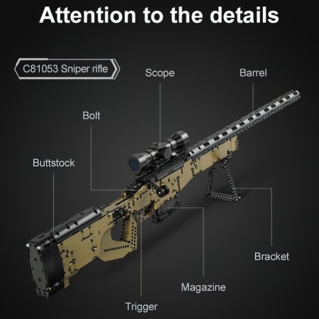 The designer techno "sniper rifle", shoots, 978 details-11
