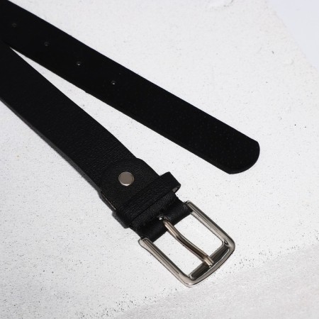Gift set, 3 belts, buckle metal, screw, black color-2