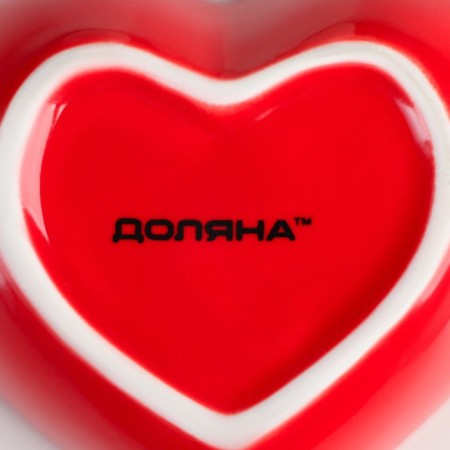 Ceramic shares “Heart”, 50 ml, 7.8 × 7.2 cm, red red bacon-3