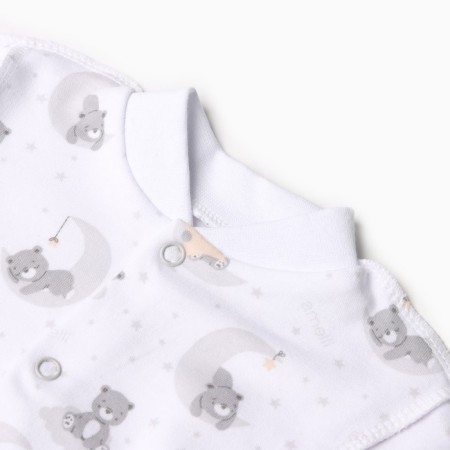 Blouse with closed handles, white color, height 62 cm-1