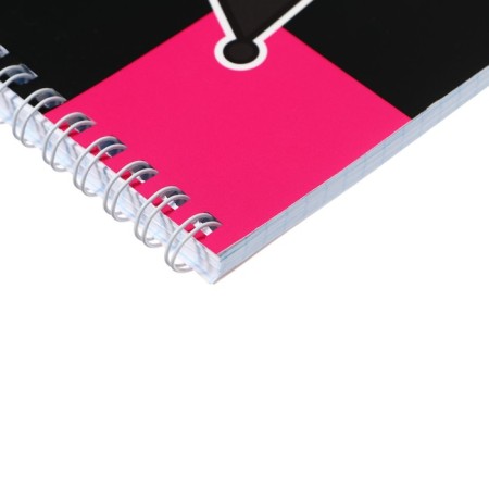 Notepad A5, 60 sheets in a cage on the crest Kuromi-3, cover pulp cardboard, offset block-1