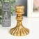 Polystone candlestick for 1 candle "Diana" gold 10.3x7.8x7.8 cm