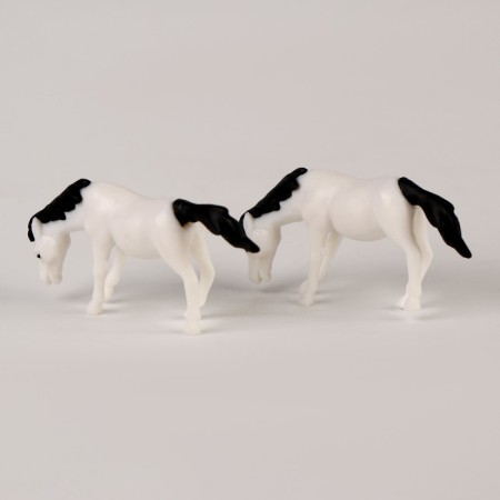 Miniature Puppet "Horse", set 2 pcs., Size 1 pc. - 4.5 × 2.5 × 1 cm, white color-3