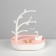 Swan storage stand with a place for storage, 18 × 12.5 × 21 cm, white-pink color
