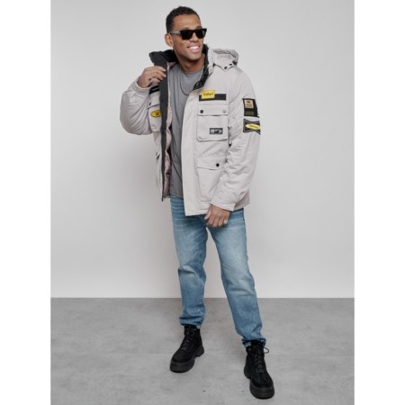 Male jacket, size 56, gray color-13
