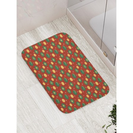 Bathroom mat "Christmas radiance", anti -slip, size 52x77 cm