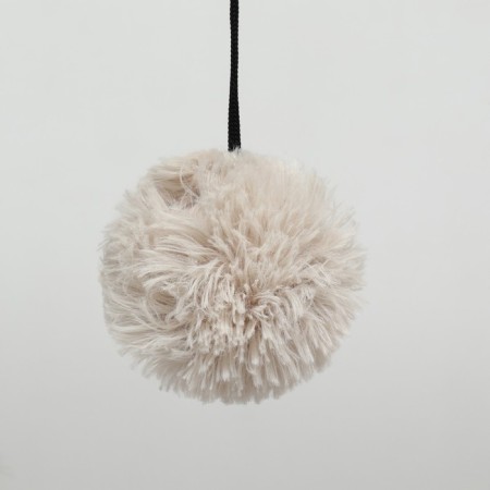 A house for cats with a claw, with an oval shelf, 54 x 34 x 80 cm, fluffy fur, jute, gray-3