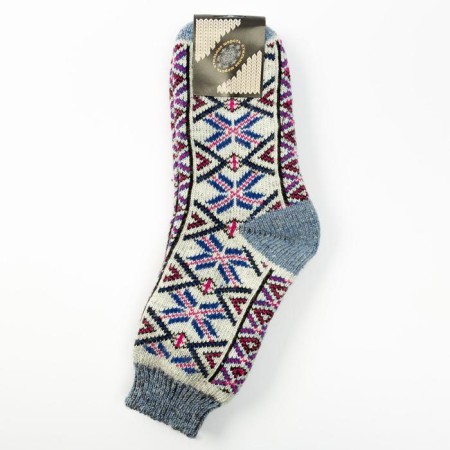 Women's socks “Ornament-Moroz”, white color, size 23-3