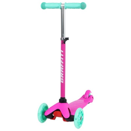 Graffiti scooter, Light wheels PU 110/75 mm, Abec 7, pink color-2