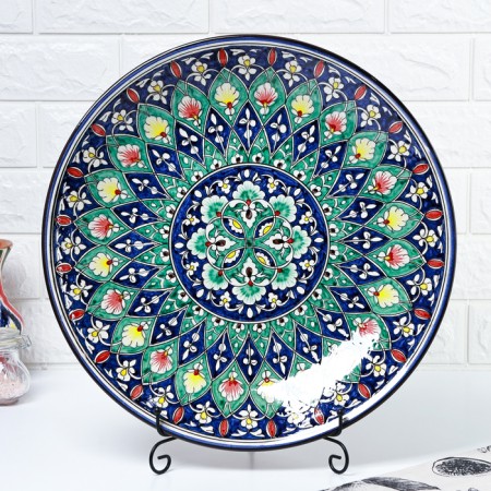 Largan Rishtan ceramics "Flowers", 41 cm, blue-4