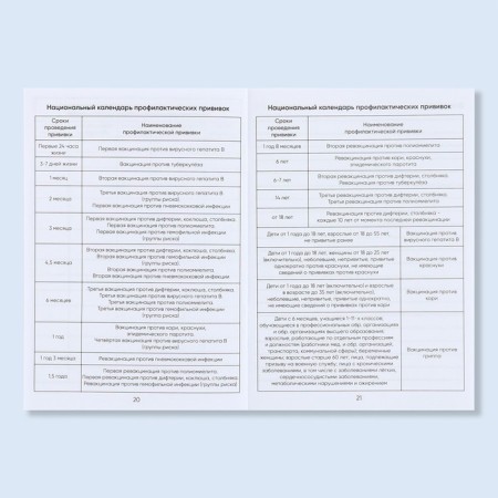 A6 preventive vaccination certificate, medicine, 24 pages-12