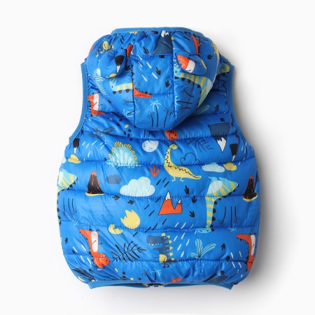 Warm vests, blue color, height 110-116 cm-3
